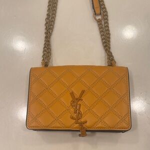 Mustard yellow Quilted Chain Shoulder Bag